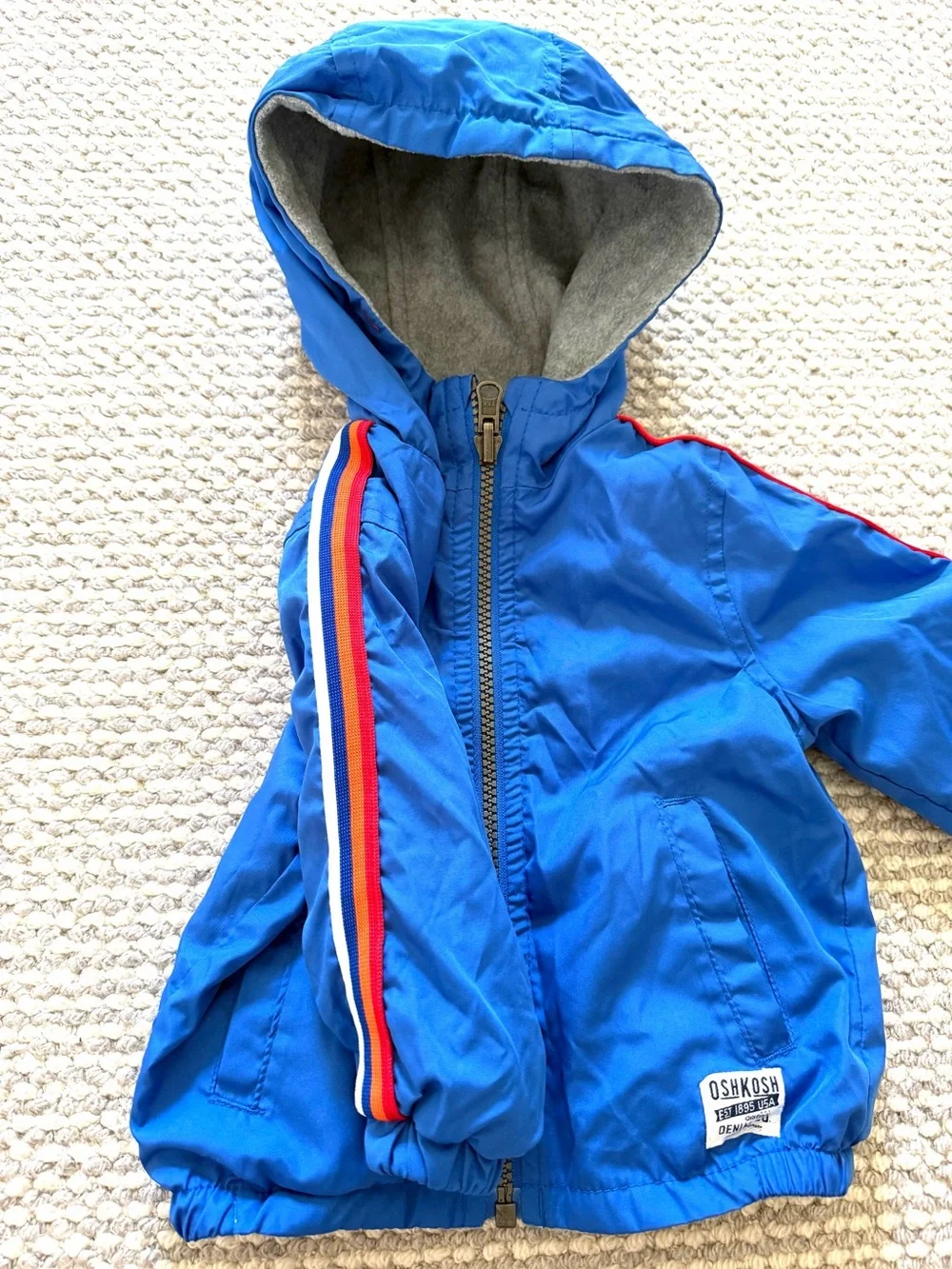OshKosh B’Gosh Boys Reversible Midweight Hooded Jacket – 6-9 Months